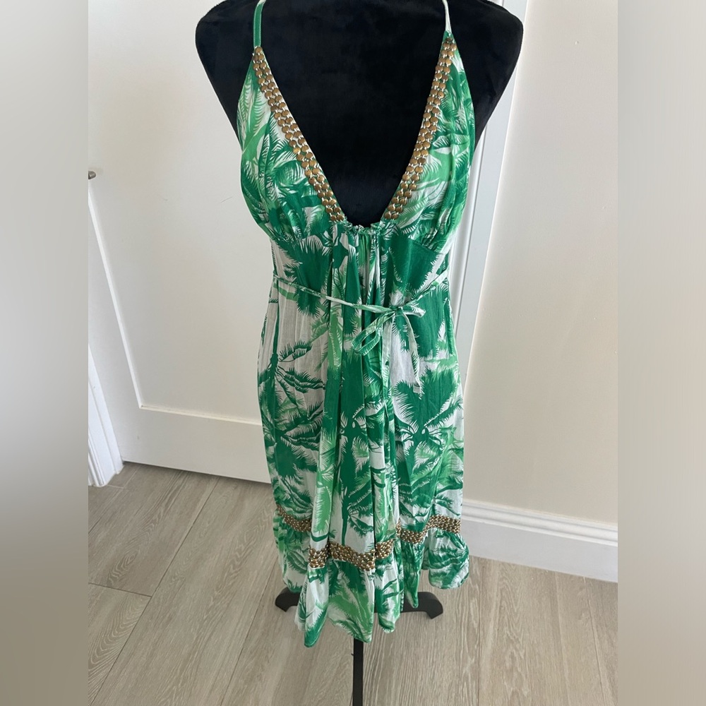 VIX Palm tree print wrap dress